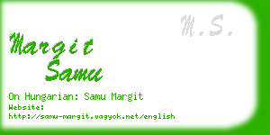 margit samu business card